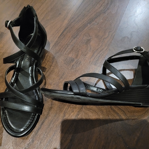 Black wedge sandals - Picture 5 of 7
